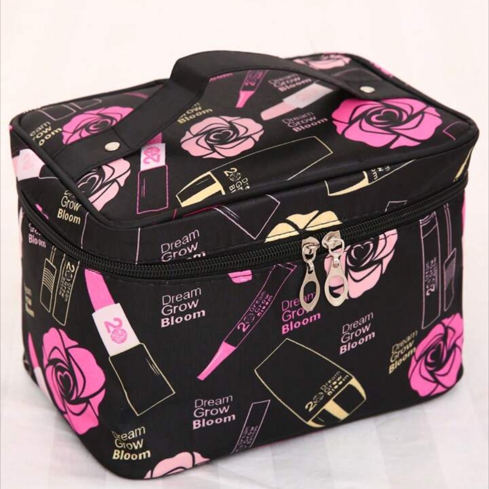 Black and Pink Cosmetic Bag